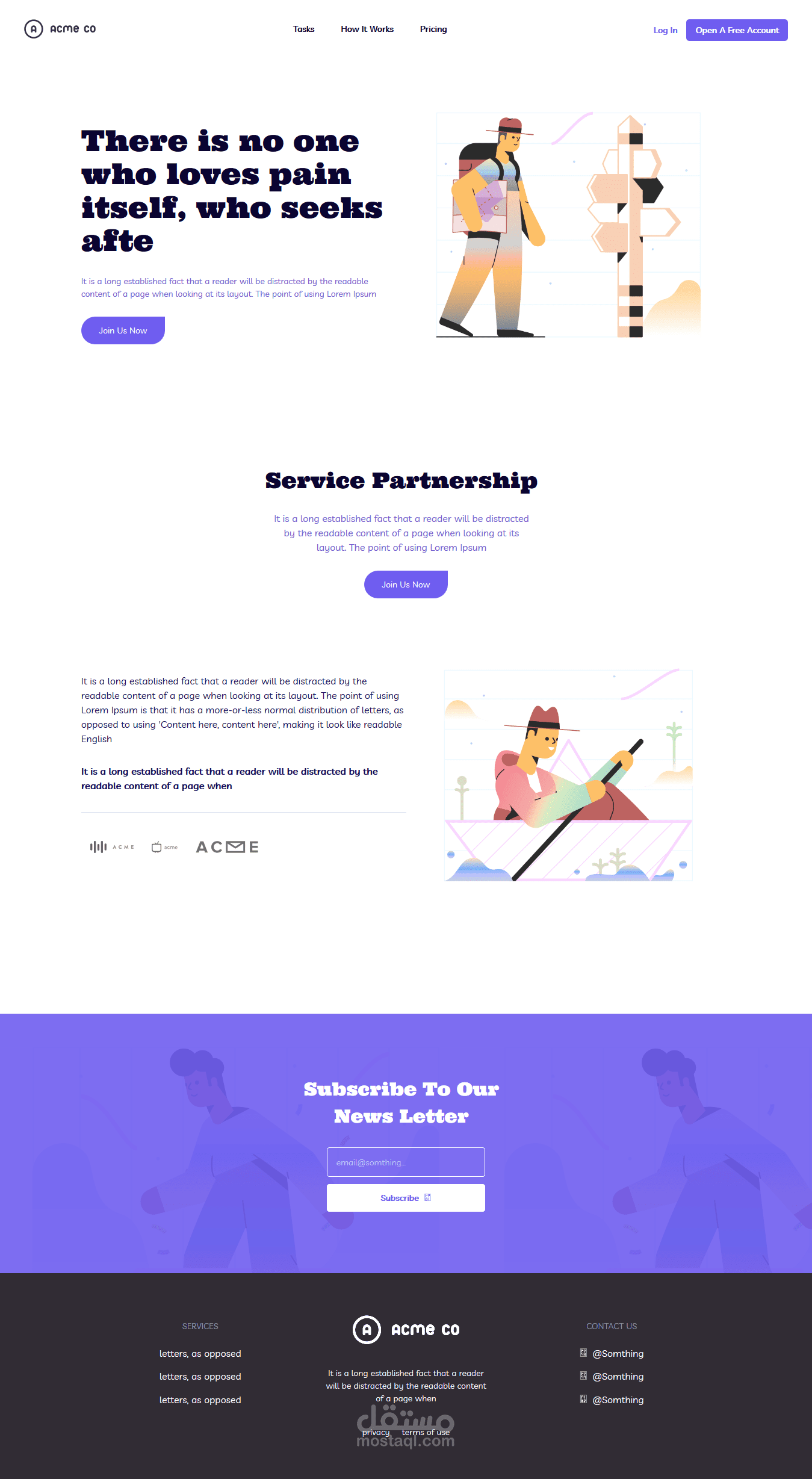 صفحة شركة - Landing Page