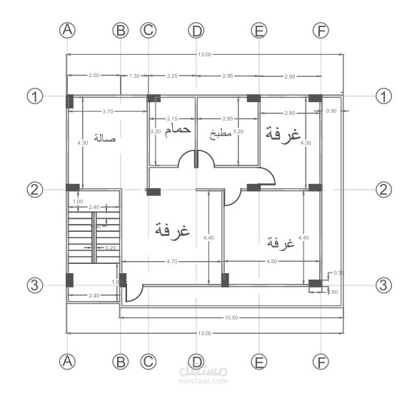 "تصميم مخطط معماري وإنشائي متكامل (Floor Plan) بدقة هندسية عالية"