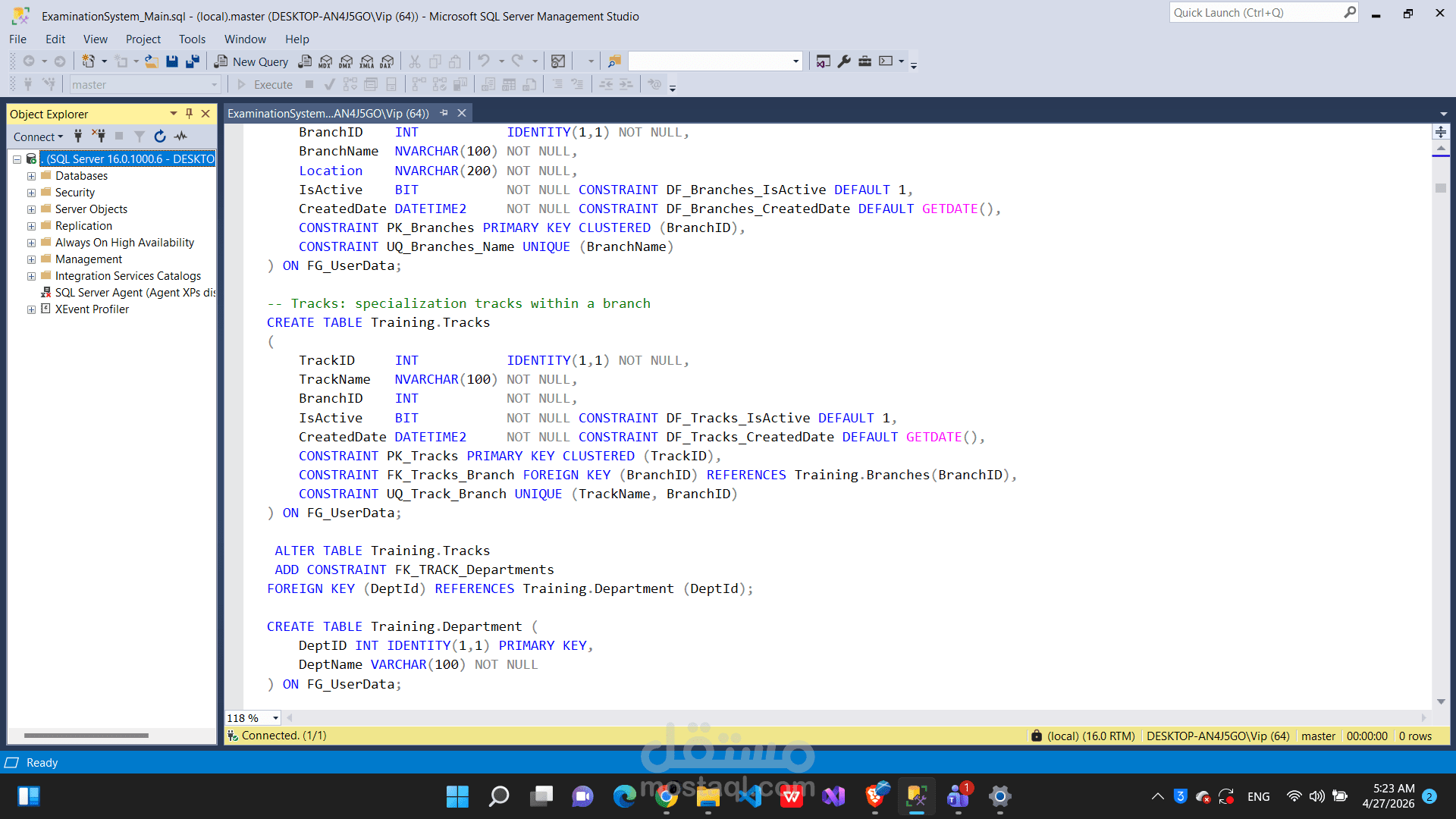 ExaminationSystemSQL
