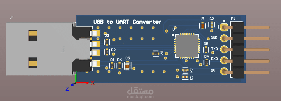 USB to UART Converter PCB