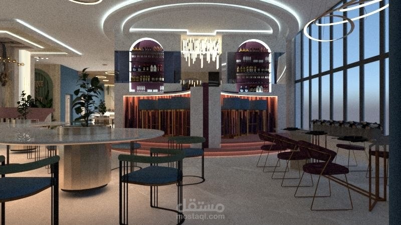 تصميم داخلي لمطعم Aunique Taste Jounry