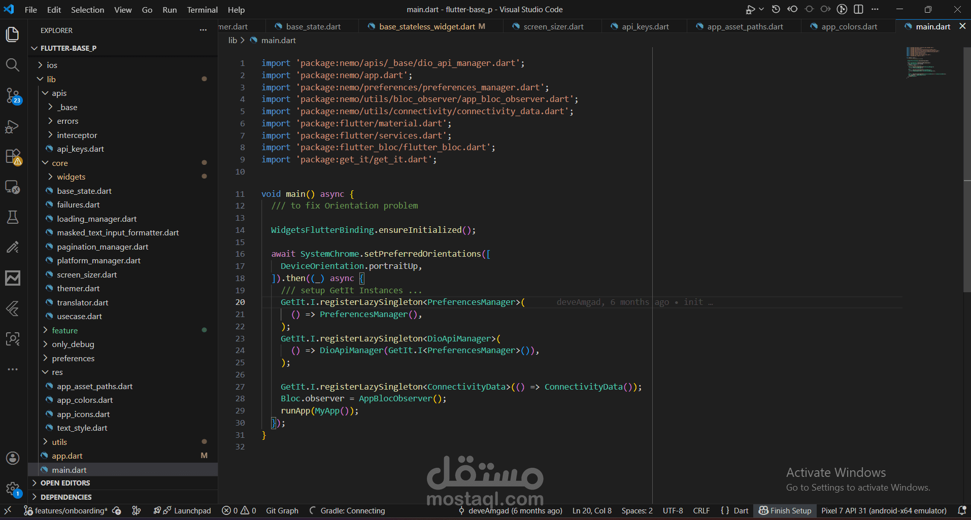 بناء تطبيقك بـ Flutter باستخدام هندسة برمجية احترافية (Clean Architecture Base)