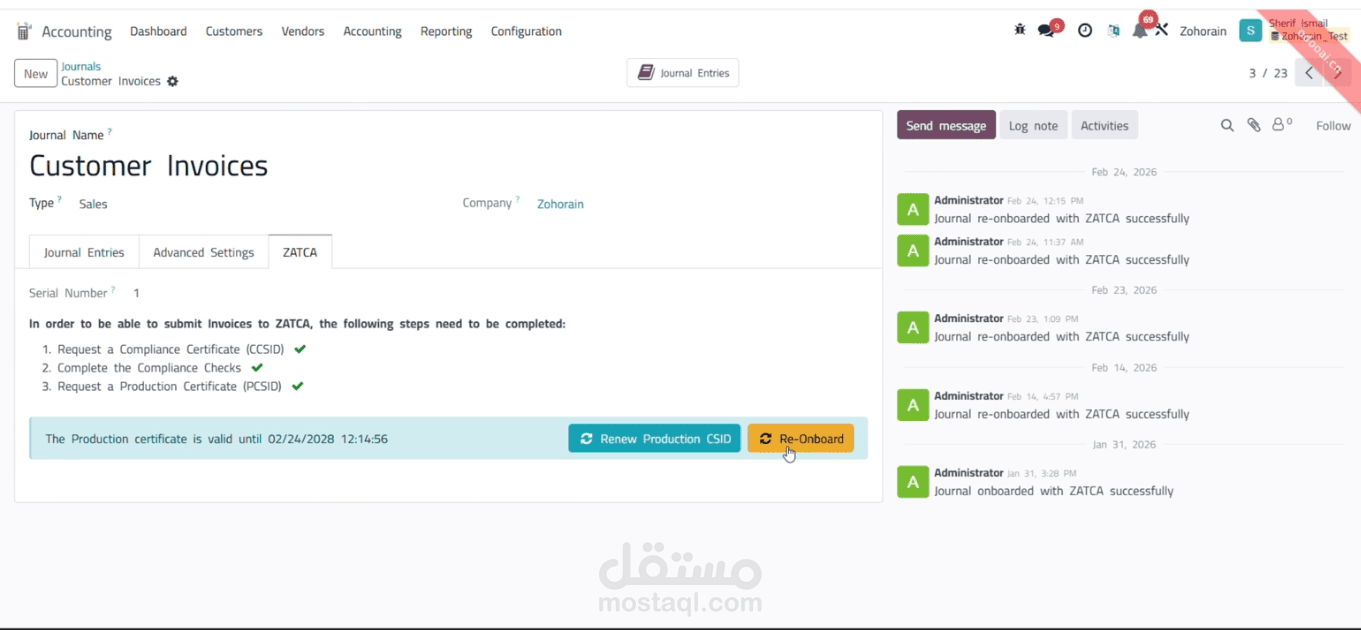 Odoo Integration with ZATCA (Saudi Arabia E-Invoicing Compliance)