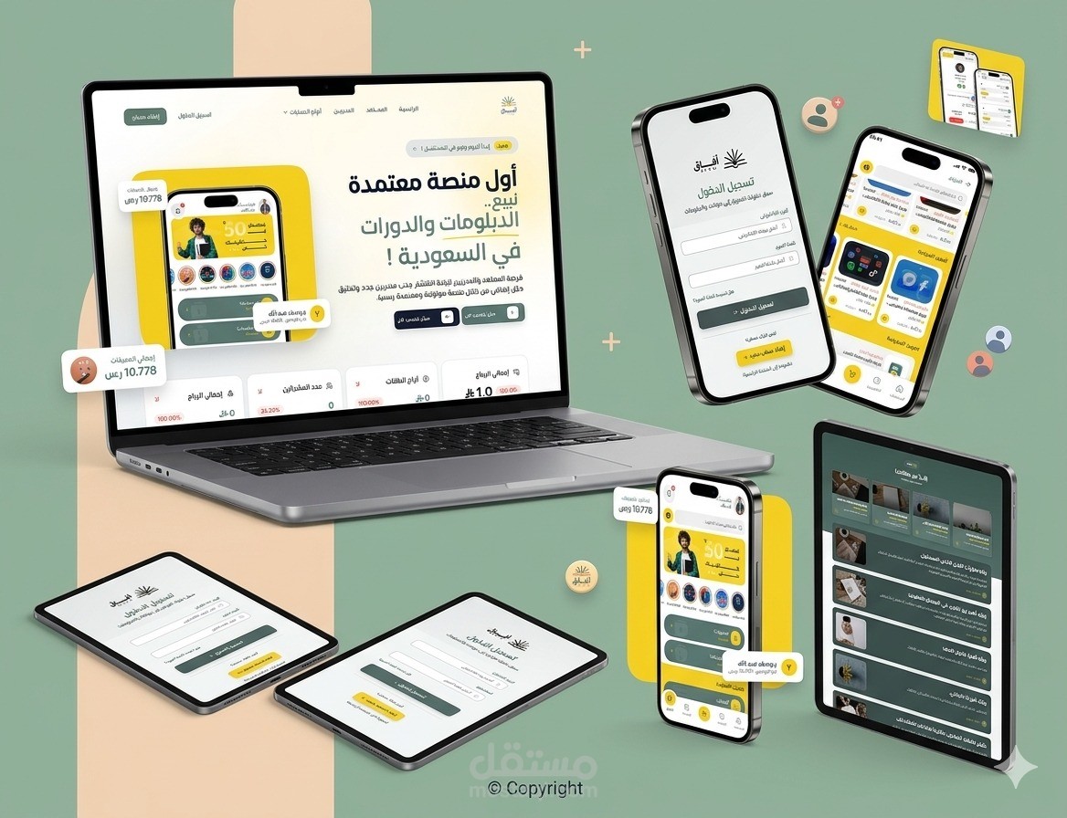 أول منصة بيع كورسات ودبلومات  في سعودية | منصة افاق