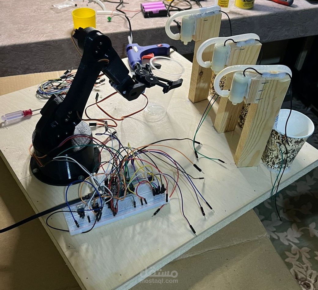 Juice Service Arm Robot — AI Pick & Place