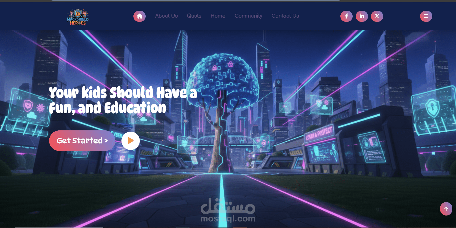 Educational website for children