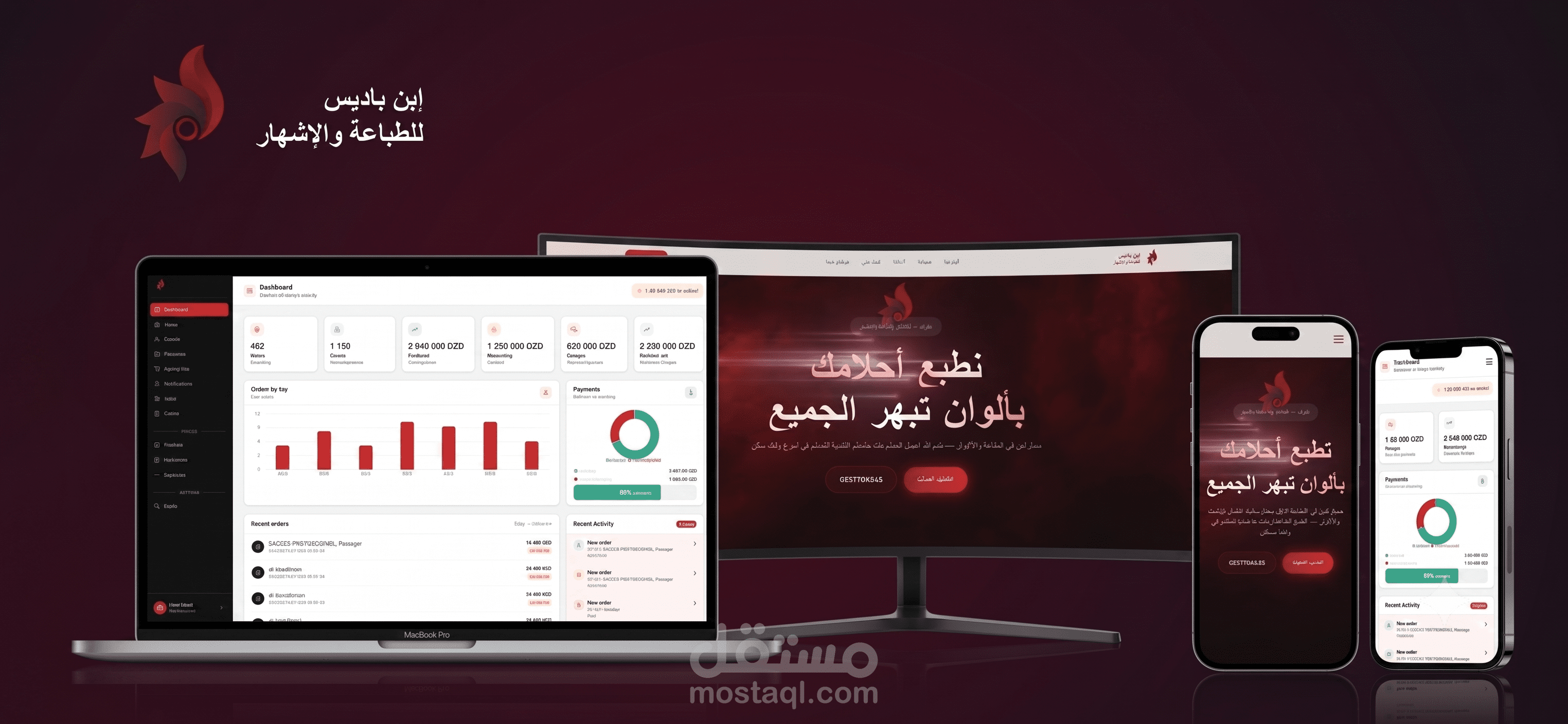 نظام ادارة مطبعة | مطبعة ابن باديس