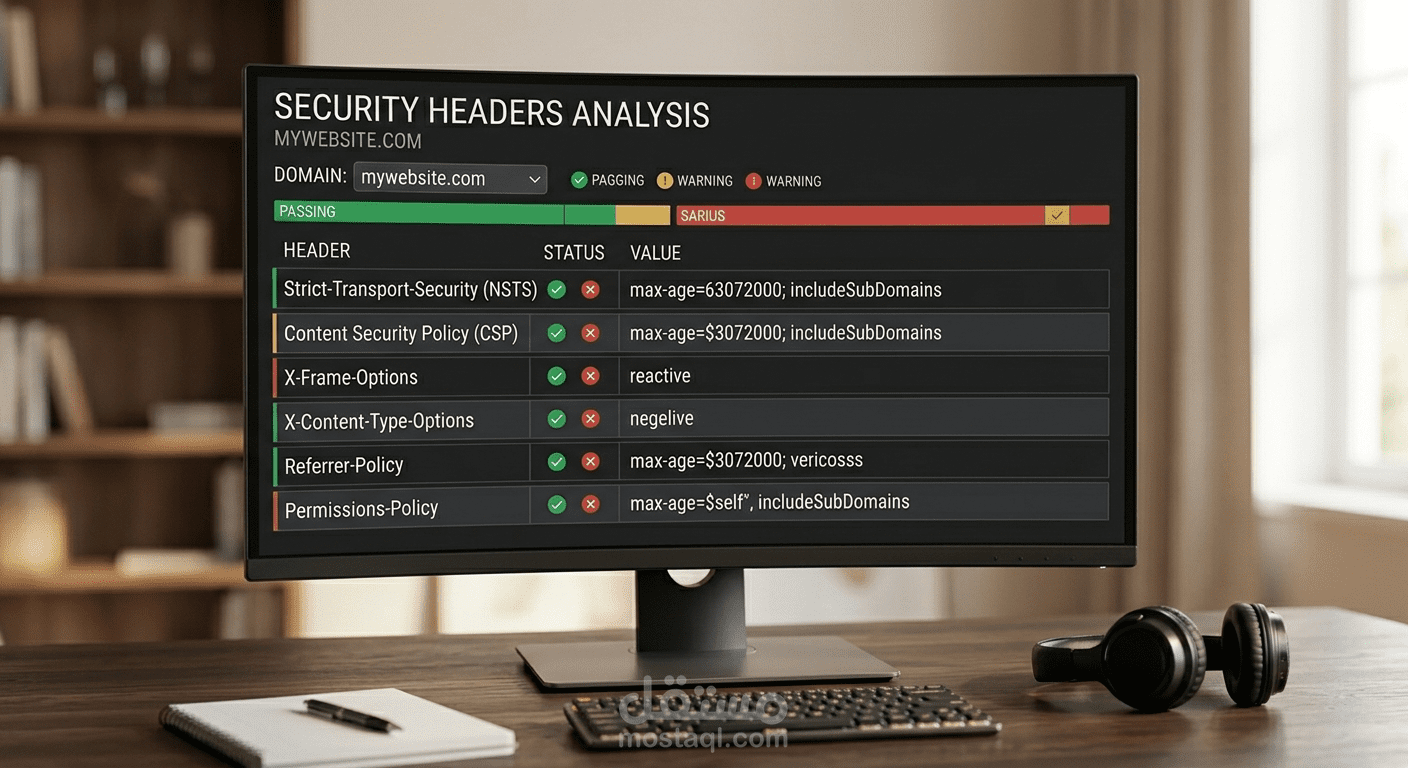 أقوم بفحص وتحليل Security Headers الخاصة بموقعك لتحسين الأمان
