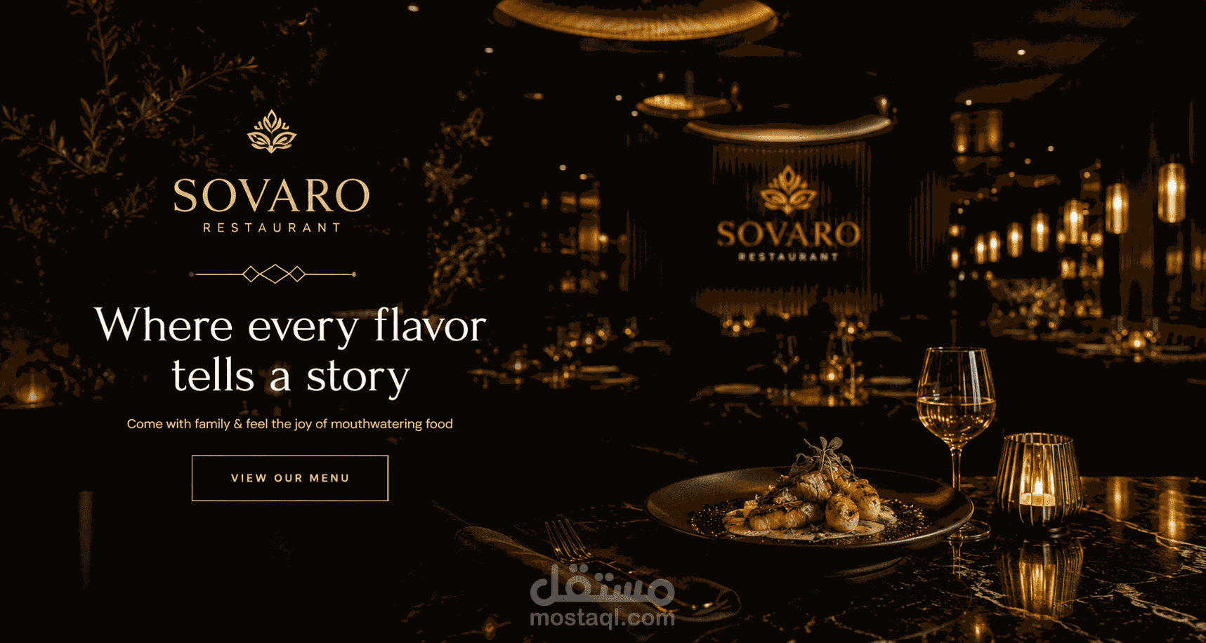 Sovaro Restaurant | Elegant UI/UX Website Design