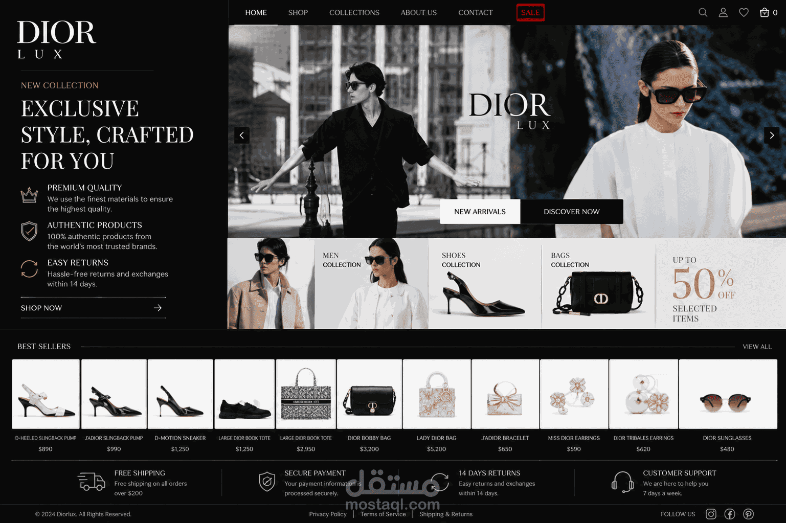 Diorlux Fashion Store | Tilda No-Code E-Commerce Website