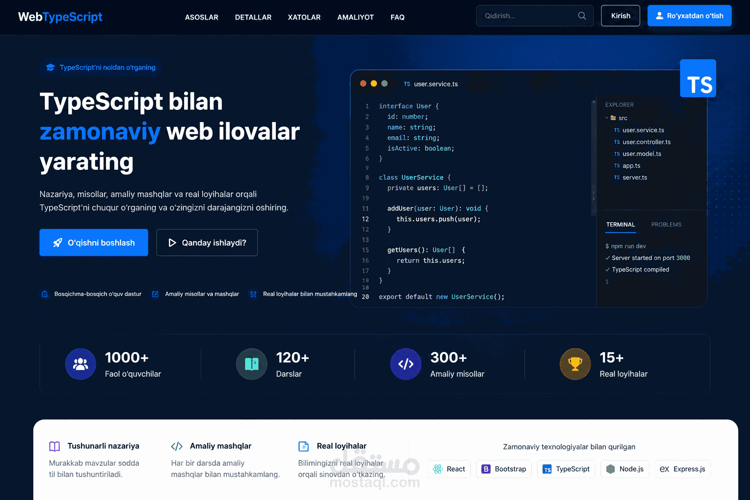WebTypeScript – Interactive Developer Learning Platform