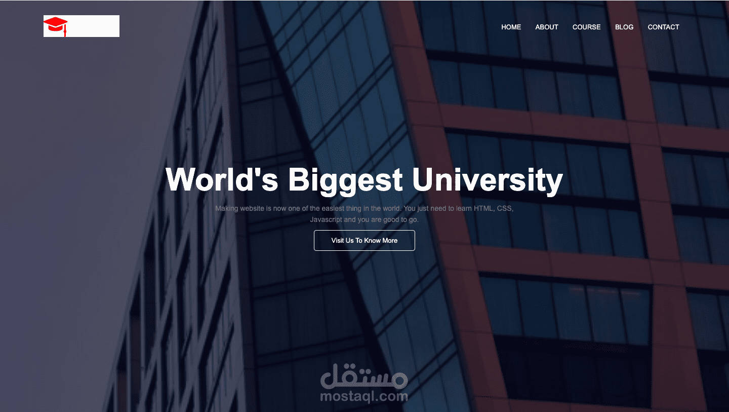 تصميم موقع تعليمي متكامل (University Web Portal Design)