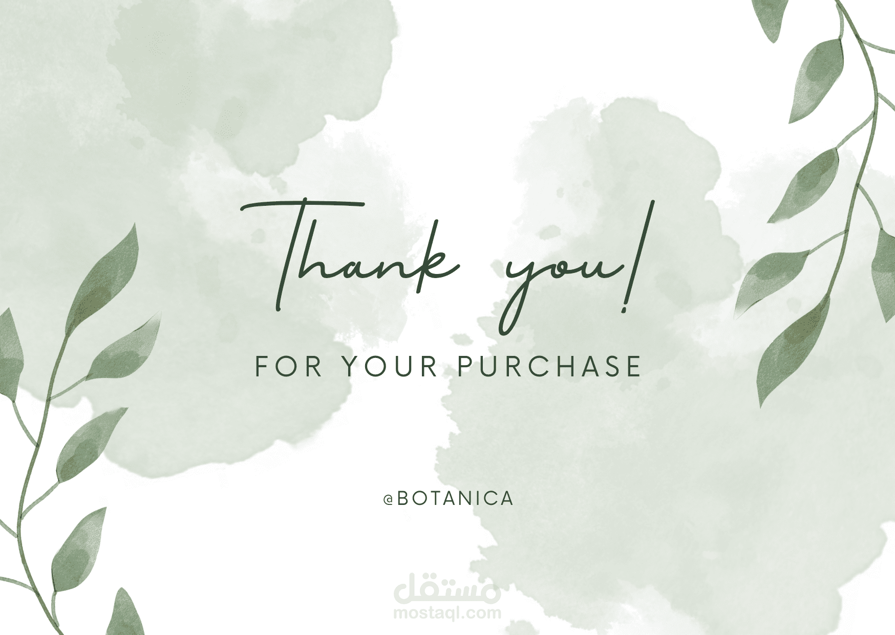 Design of a logo and a "Thank You Card" for Botanica Organicshop