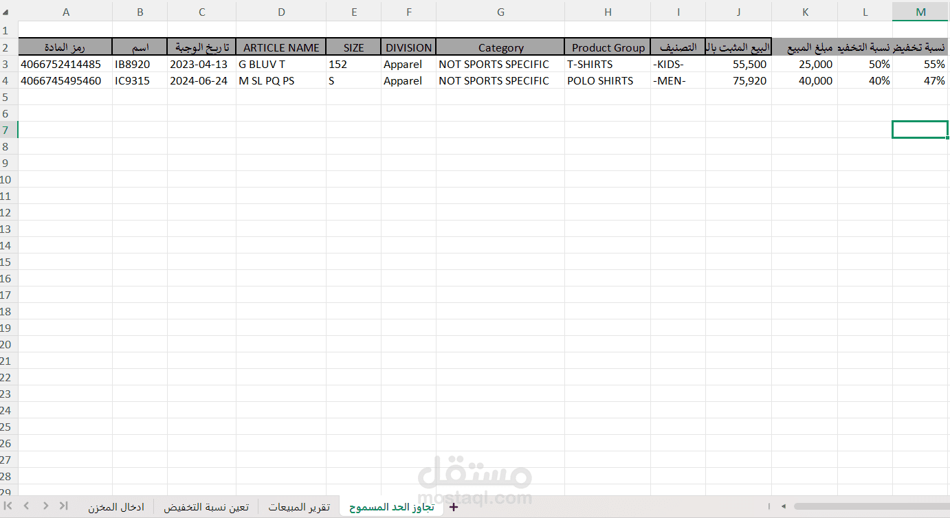 فحص التخفيضات