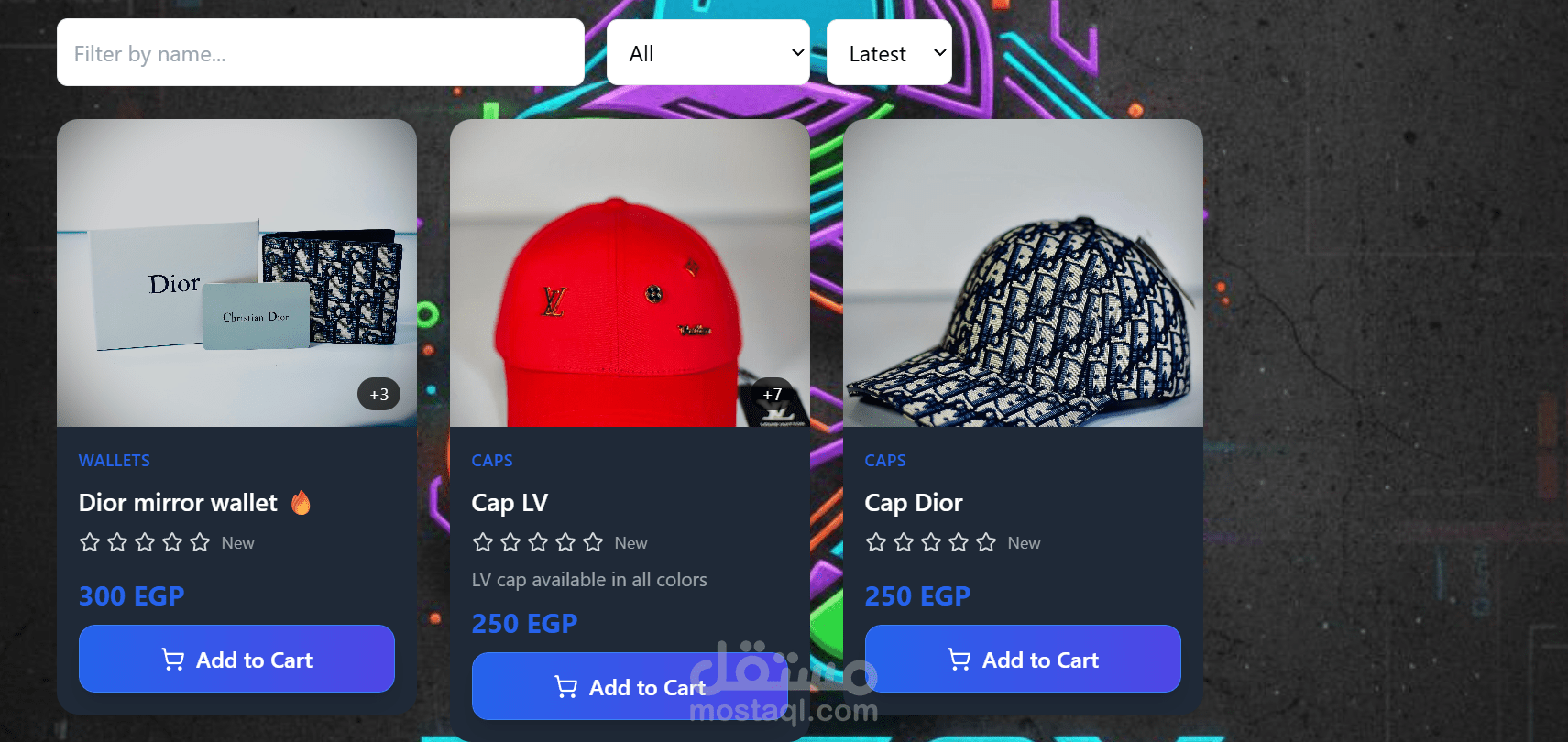 website ل store