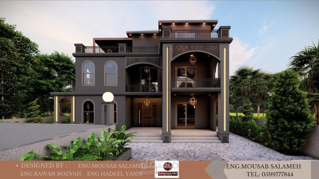تصميم معماري وإنشائي لمشاريع سكنية