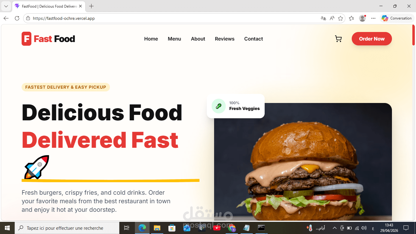 Fast Food Landing Page
