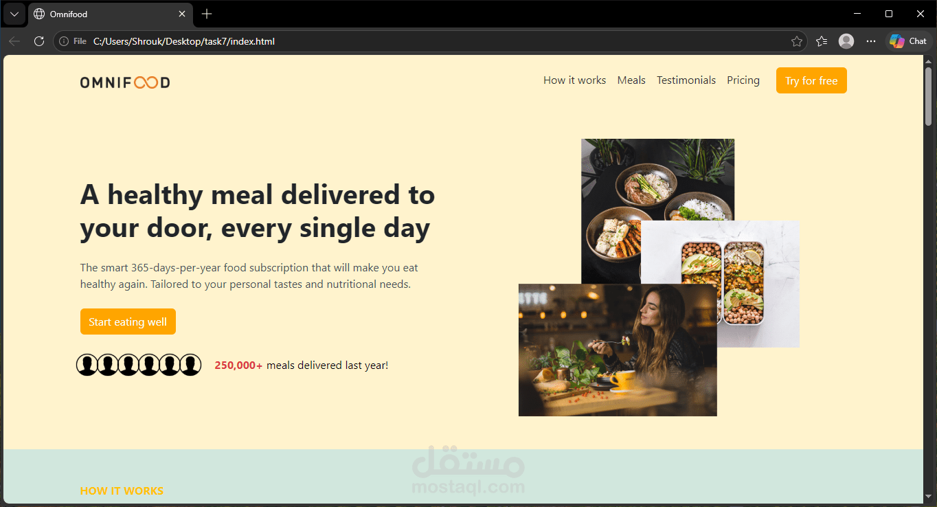 Healthy Food Website