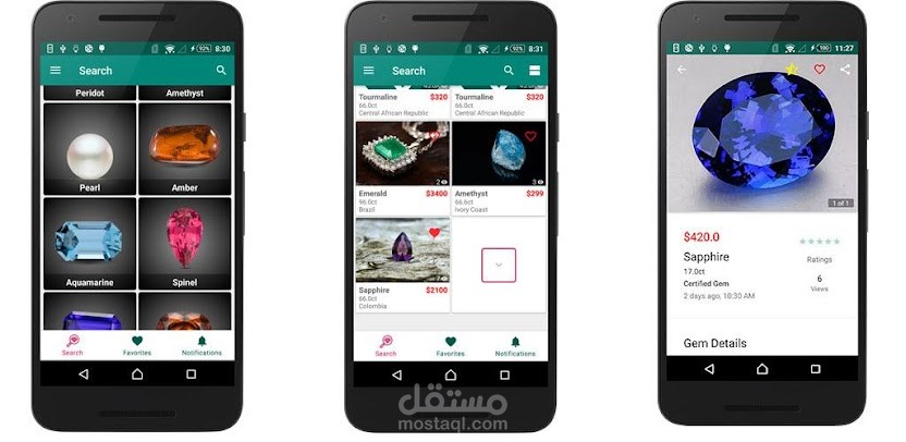 سوق رقمي متخصص في الاحجار الكريمة والمجوهرات - Gemz