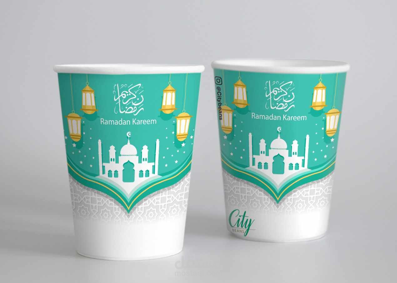 تصاميم أكواب لشركة صنع قهوة إماراتية