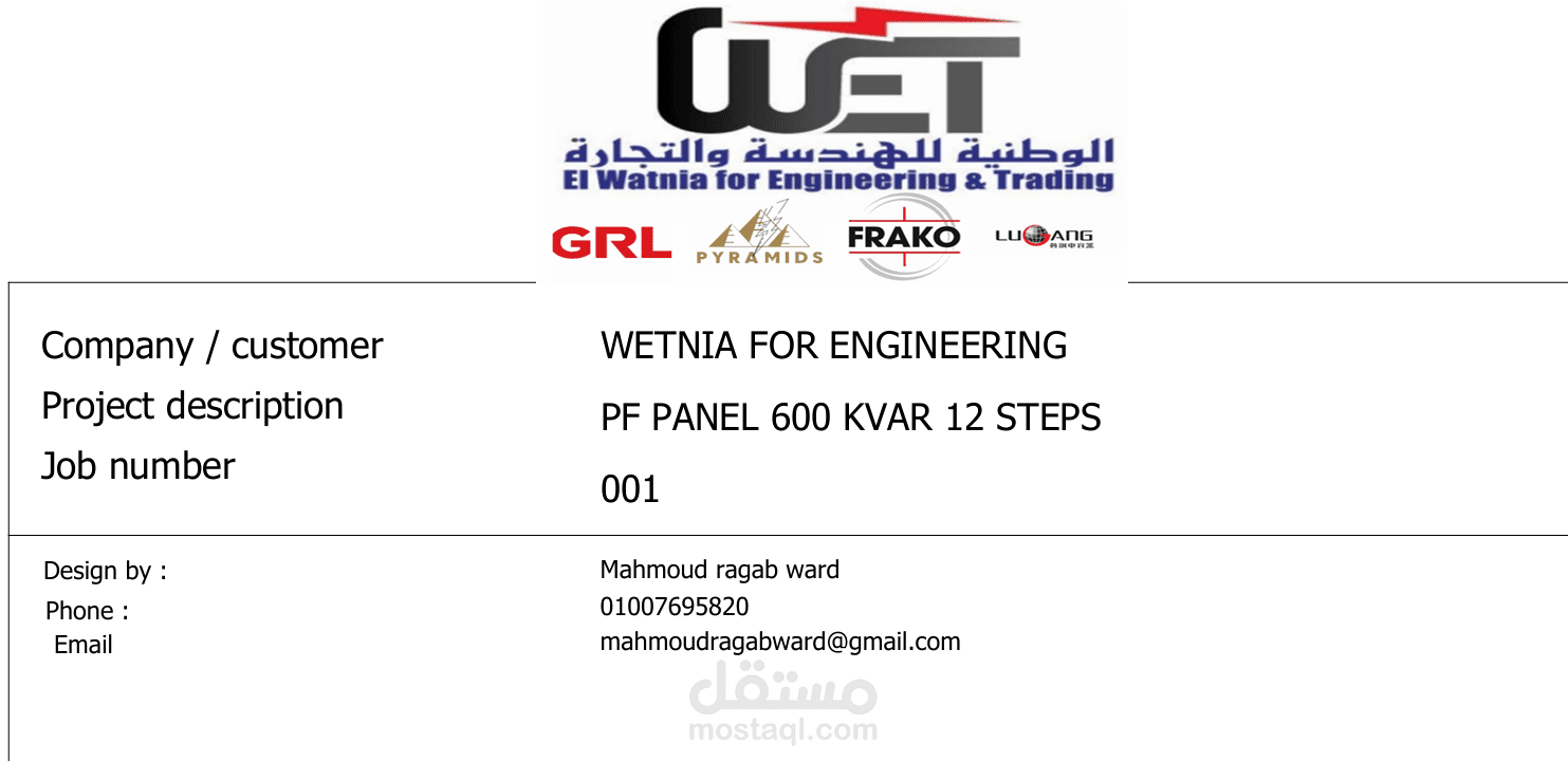 لوحة معامل تحسين القدرة