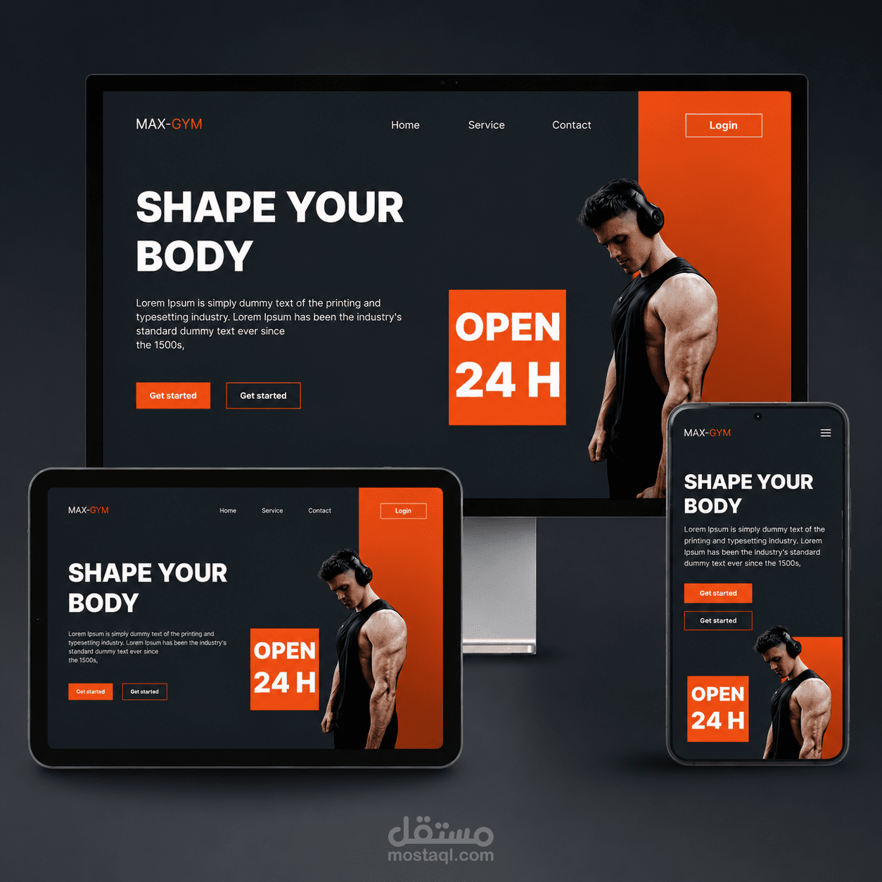 Gym landing page design
