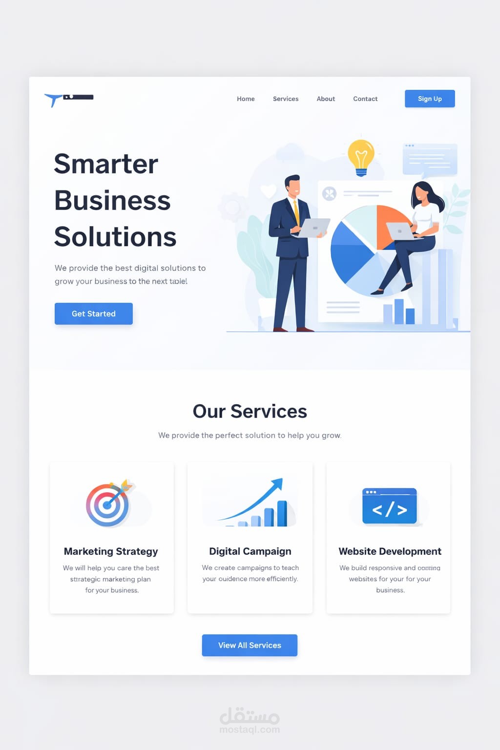 landing page
