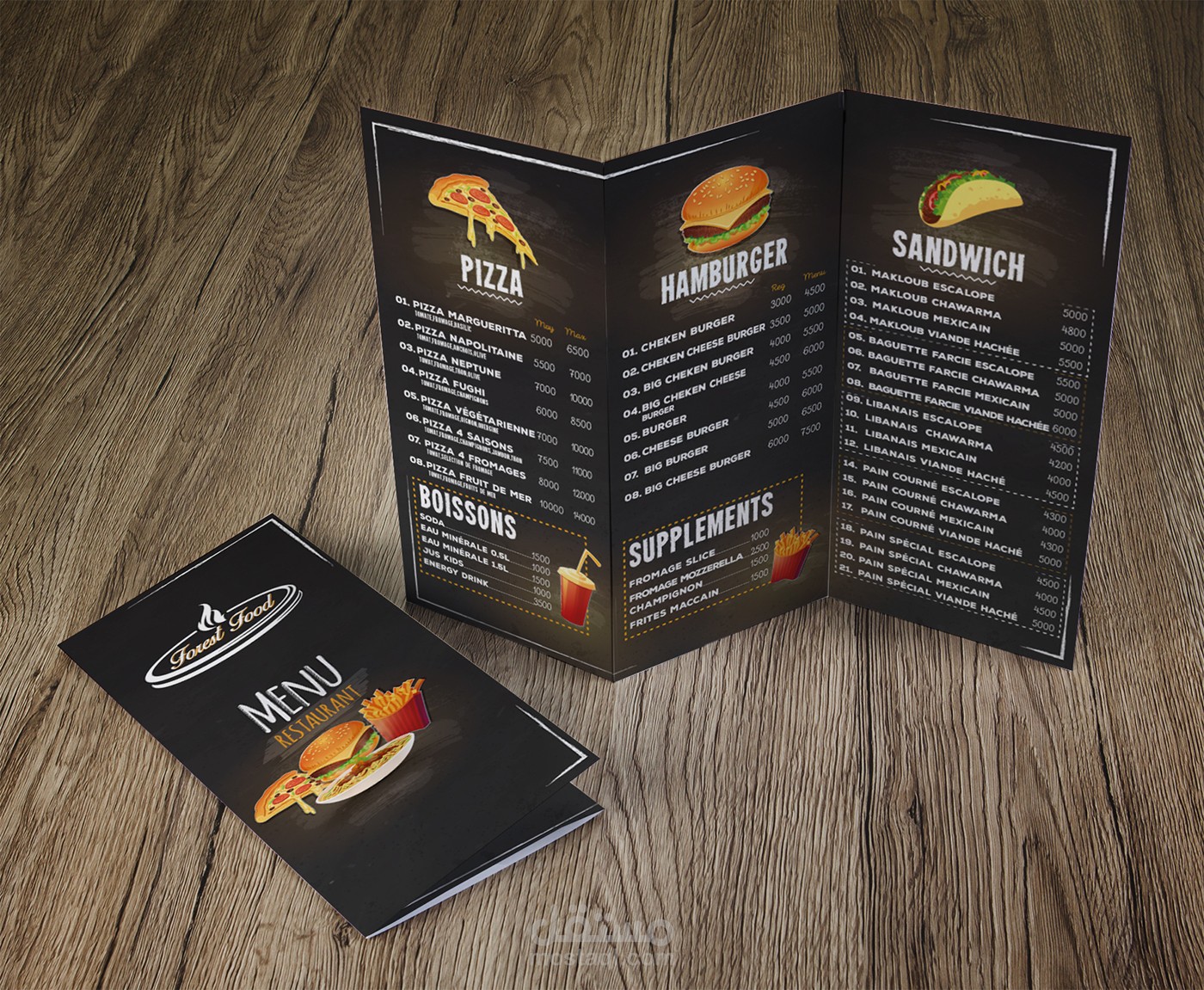 تصميم قائمة طعام