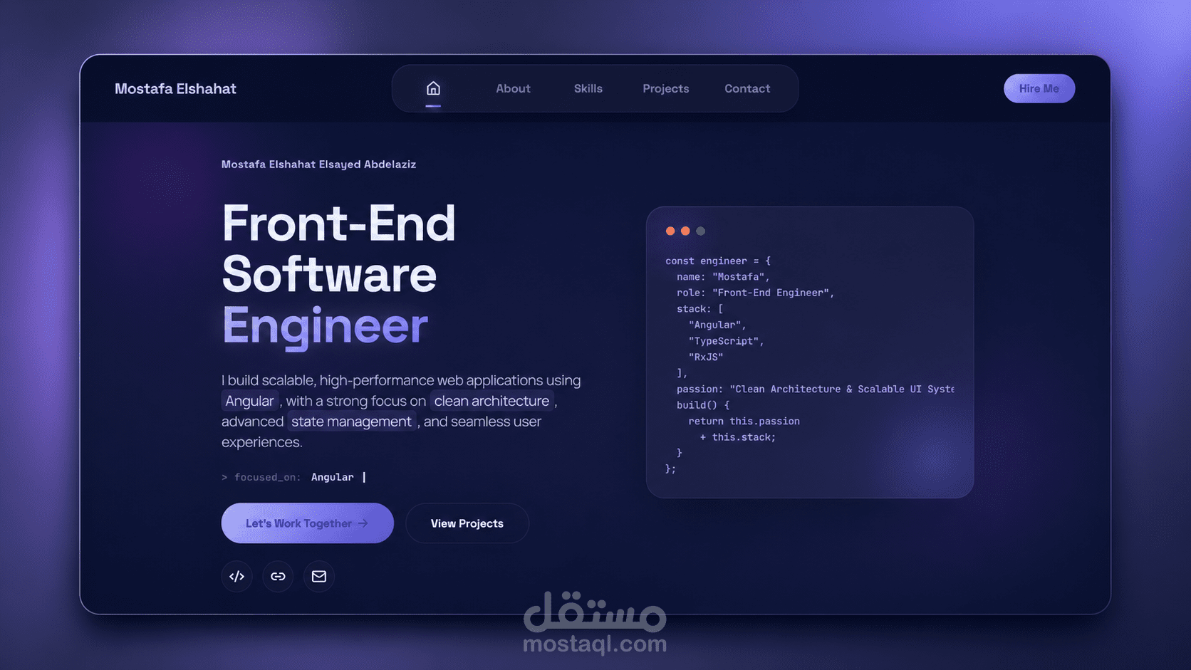 Portfolio Website - موقع شخصي لعرض الأعمال والخدمات