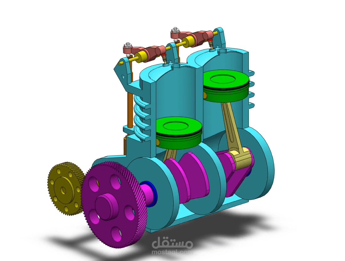 محرك ثنائي الأسطوانة (Two Cylinder Engine)