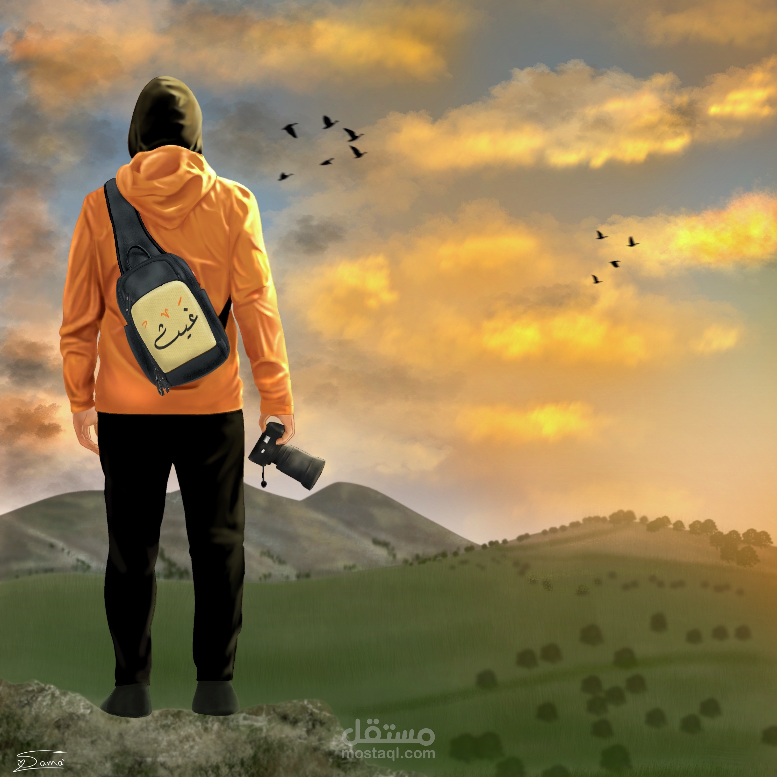 رسم شخصية غيث