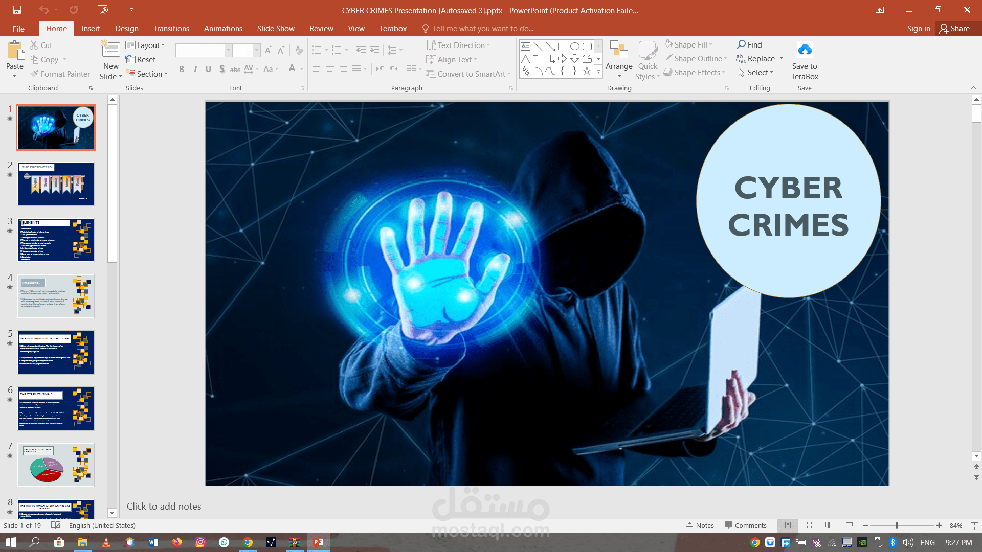 power point presentation about cyber security topic