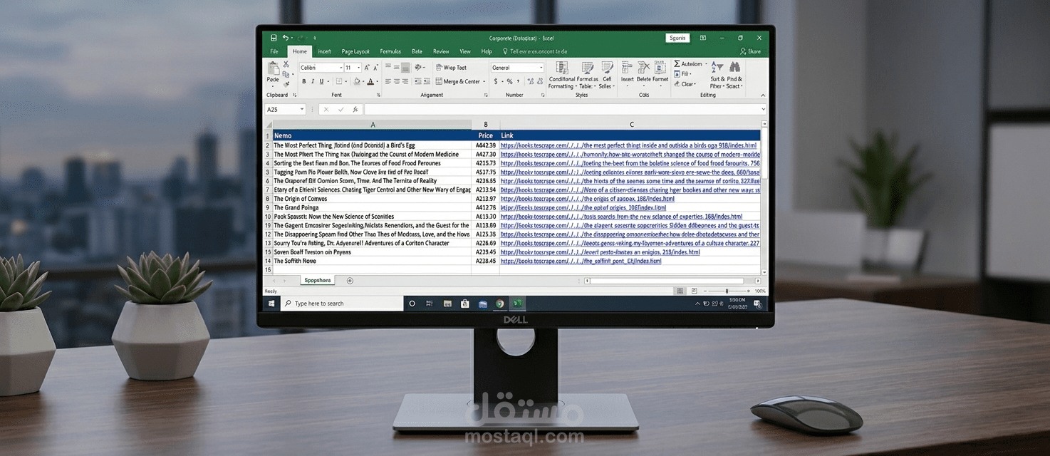 تطوير سكربت لسحب بيانات المنتجات وتصديرها لملف Excel بتنسيق احترافي.