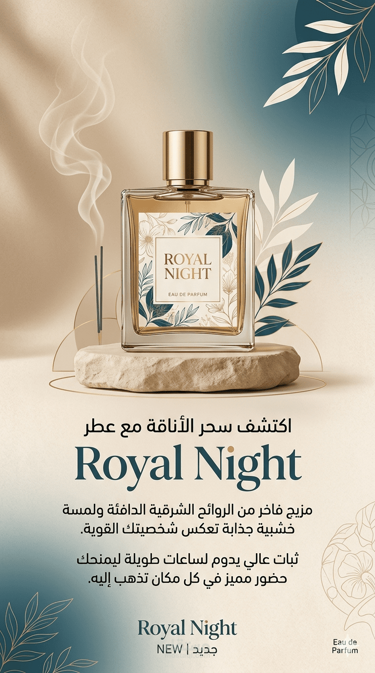 تصميم اعلان لبراند عطر