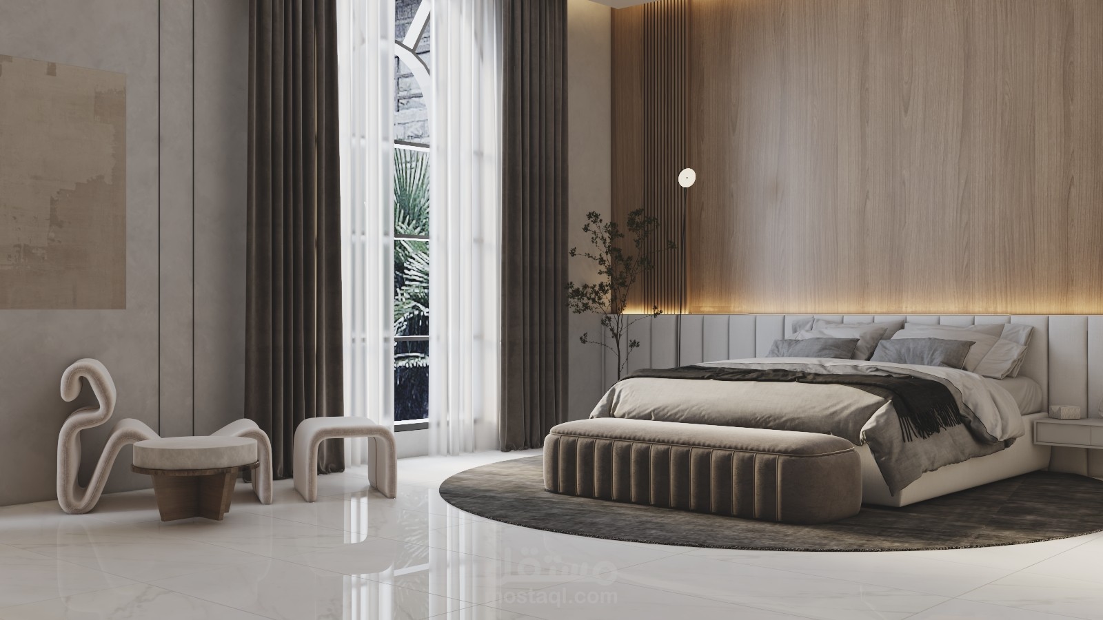 simple bedroom in ksa