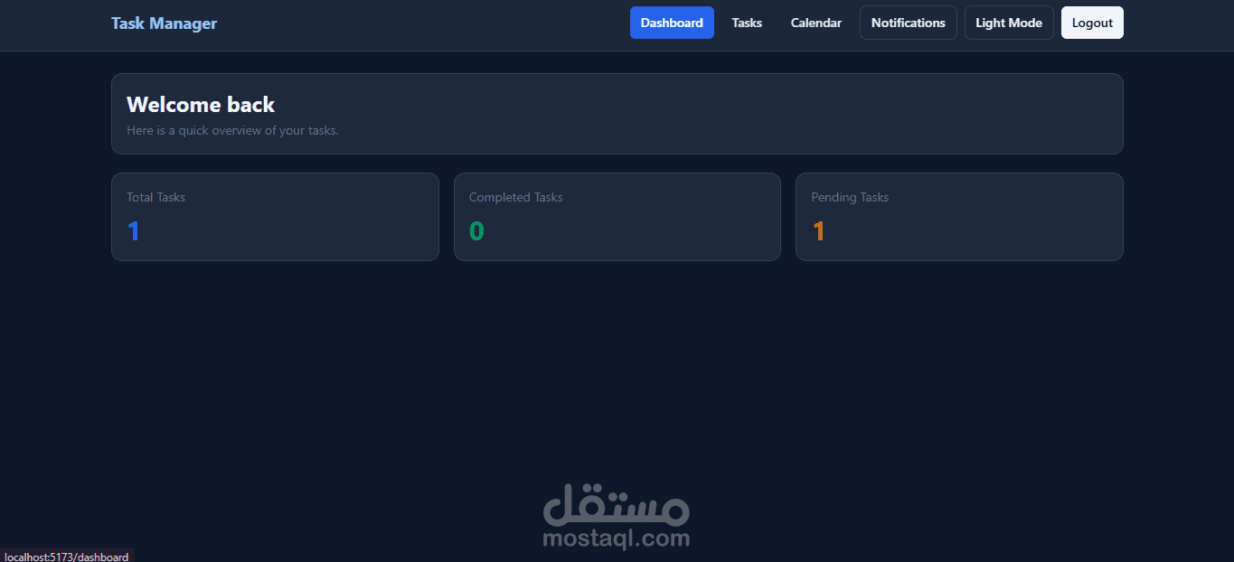 full-stack task management system