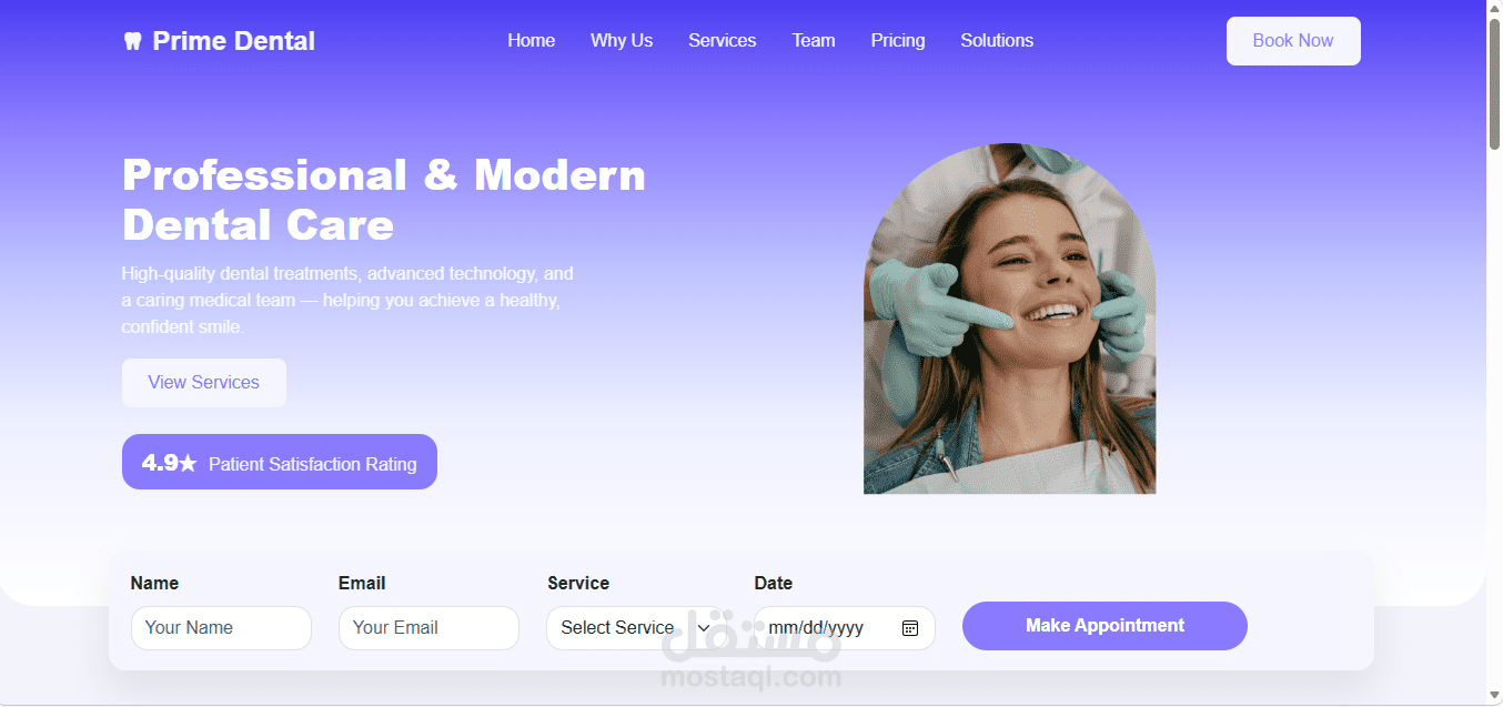 Prime Dental — Modern Dental Clinic Website