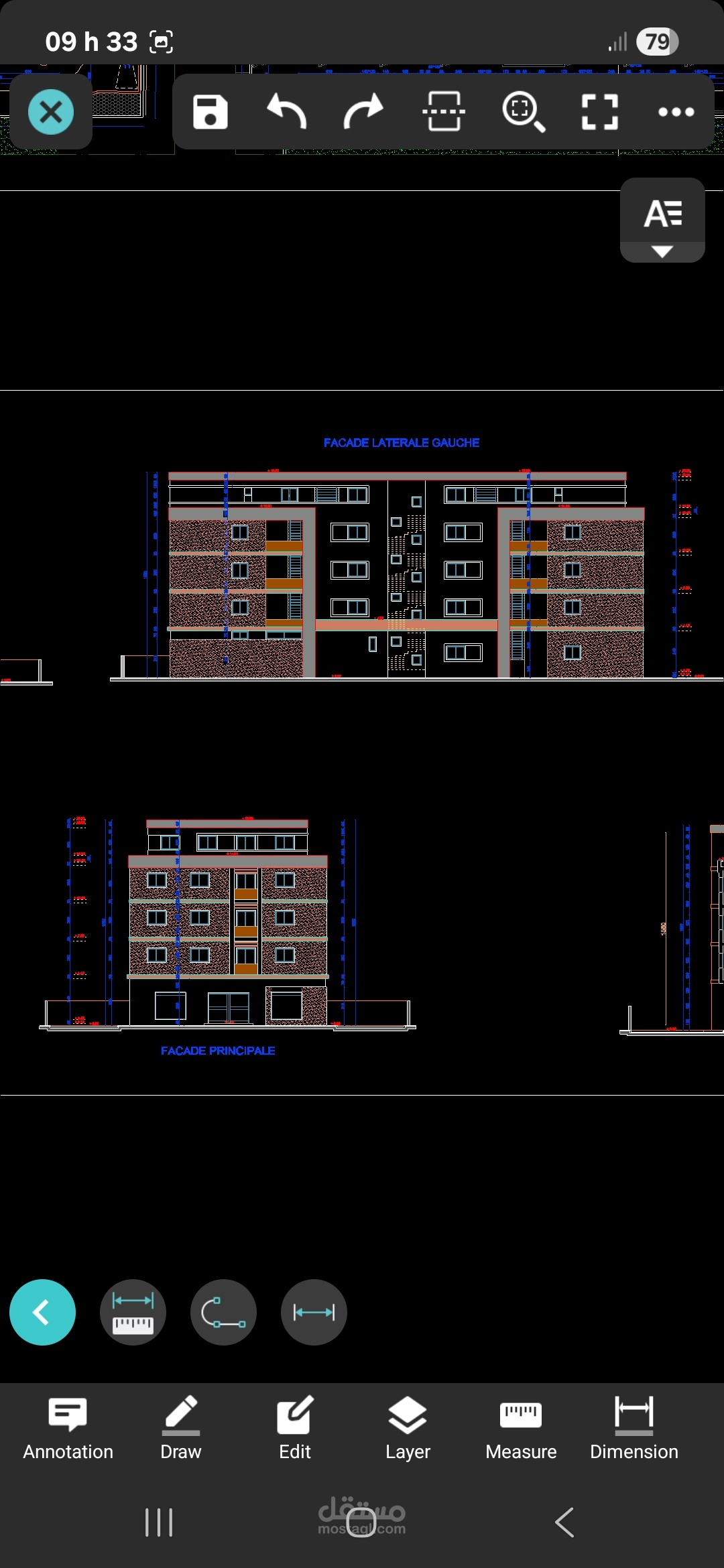 مشروع تخرج في الهندسة المدنية – مخطط سكني AutoCAD