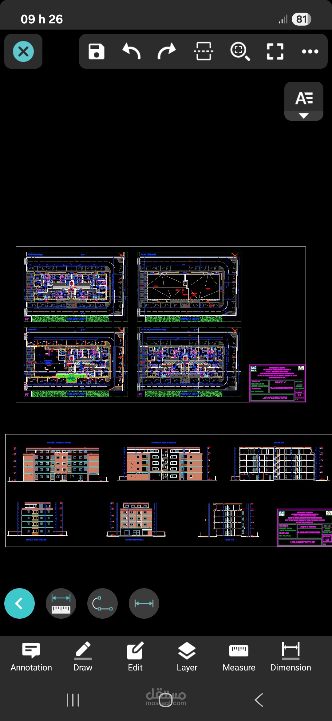مشروع تخرج في الهندسة المدنية – تصميم مخطط سكني باستخدام AutoCAD
