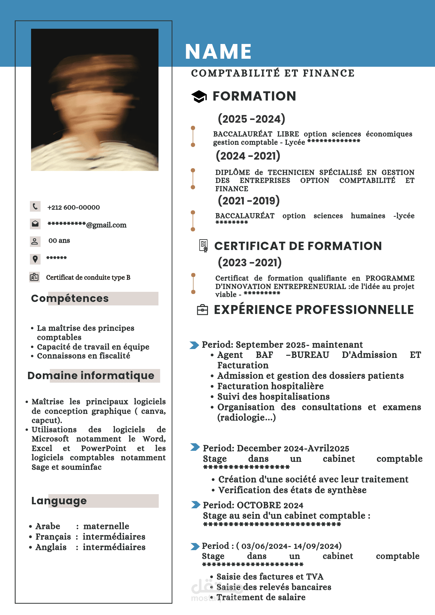 تصميم وتنسيق سيرة ذاتية احترافية (CV)