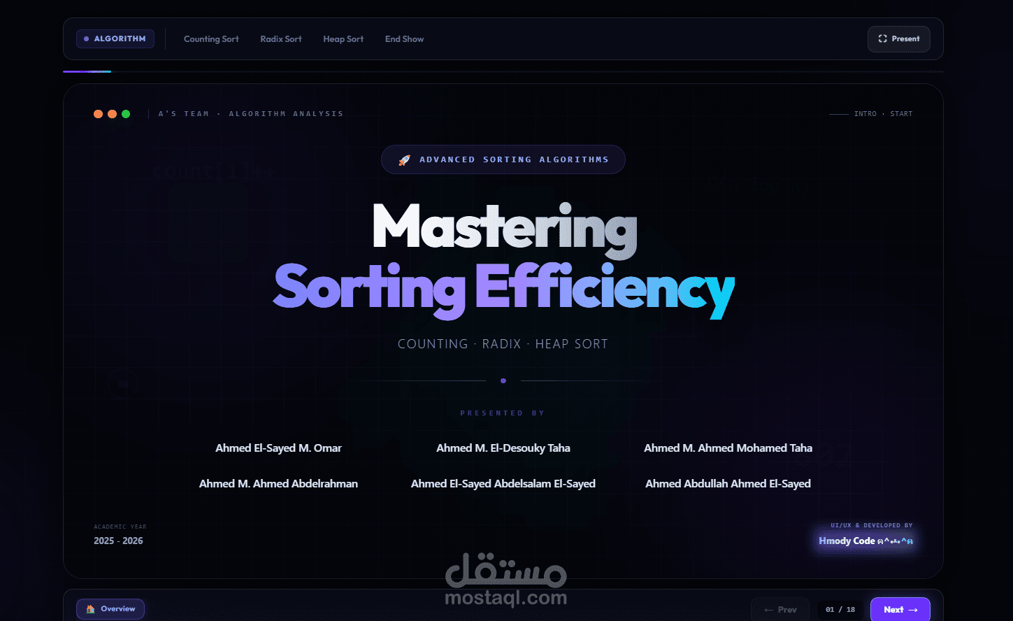 Animated Educational Deck for Algorithm Analysis