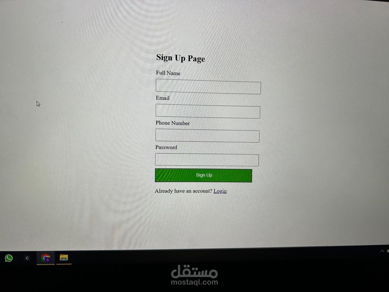 Sign Up Page  , Admin Dashboard
