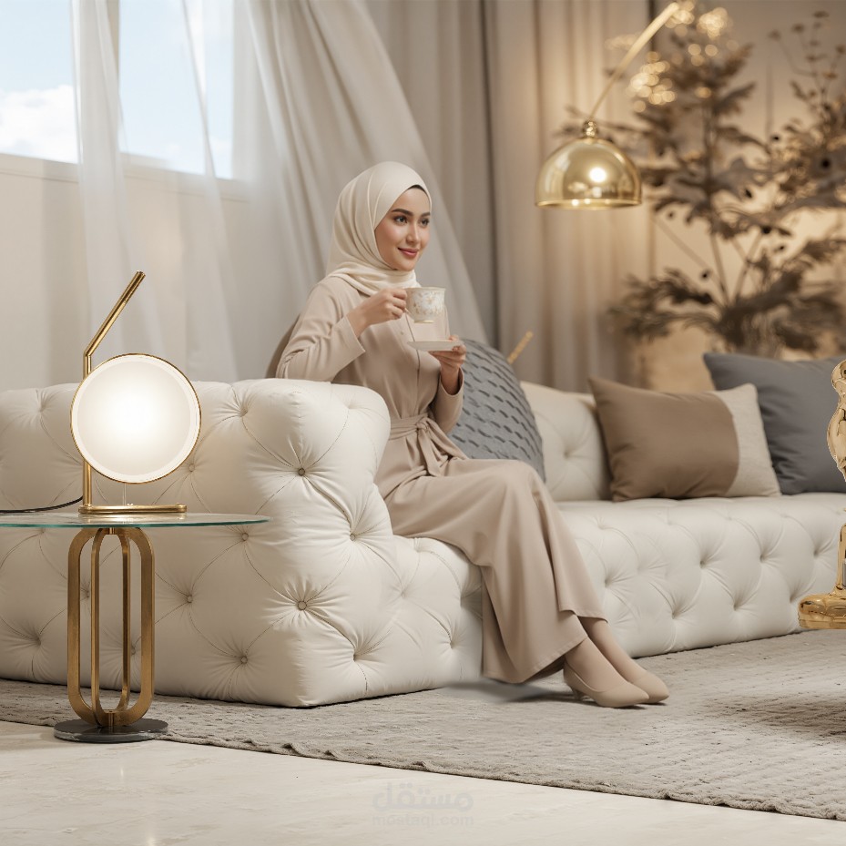 تصميم مساحة معيشة بالمدينة المنورة