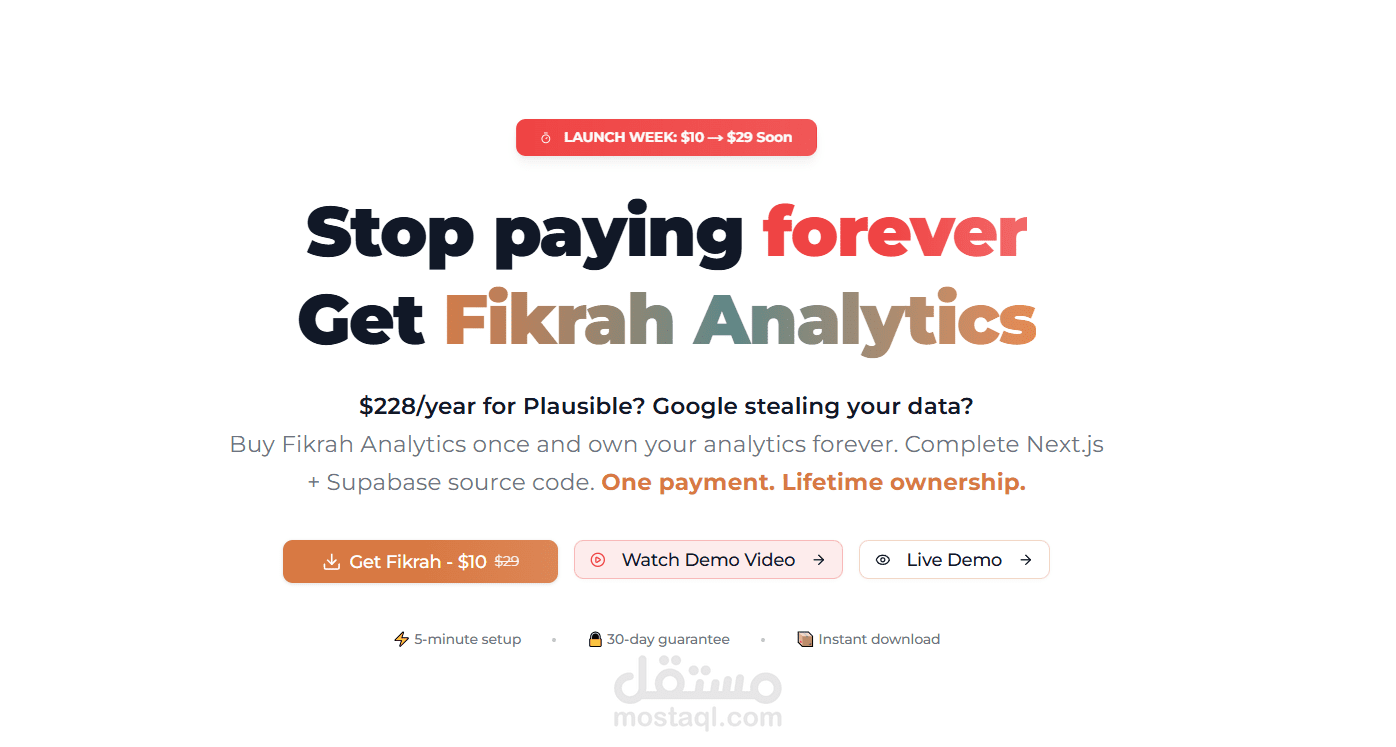 Fikrah Analytics - منصة تحليل ويب مستقلة بديل Plausible و Google Analytics
