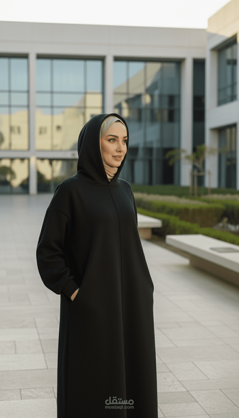 حملة اعلانية ملابس hoodie dress