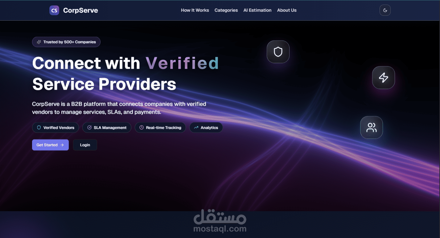 نظام إدارة الخدمات للشركات B2B بتقنيه ASP.NET
