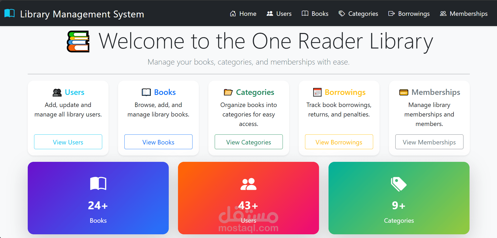 تطوير نظام إدارة مكتبات متكامل (Library Management System)