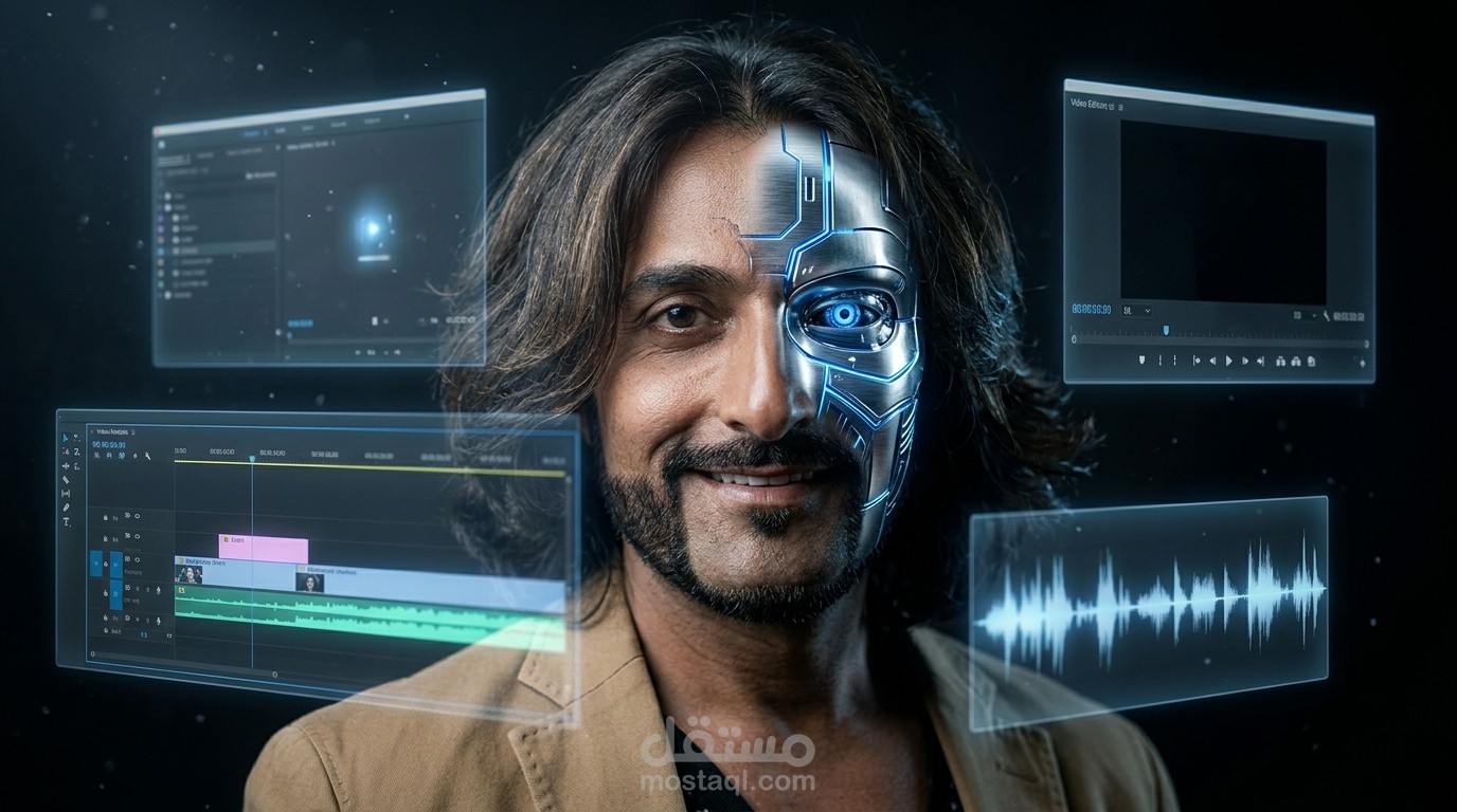 فيديو بورتفوليو سينمائي بالذكاء الاصطناعي لعرض خدمات التصميم والإنتاج الإبداعي