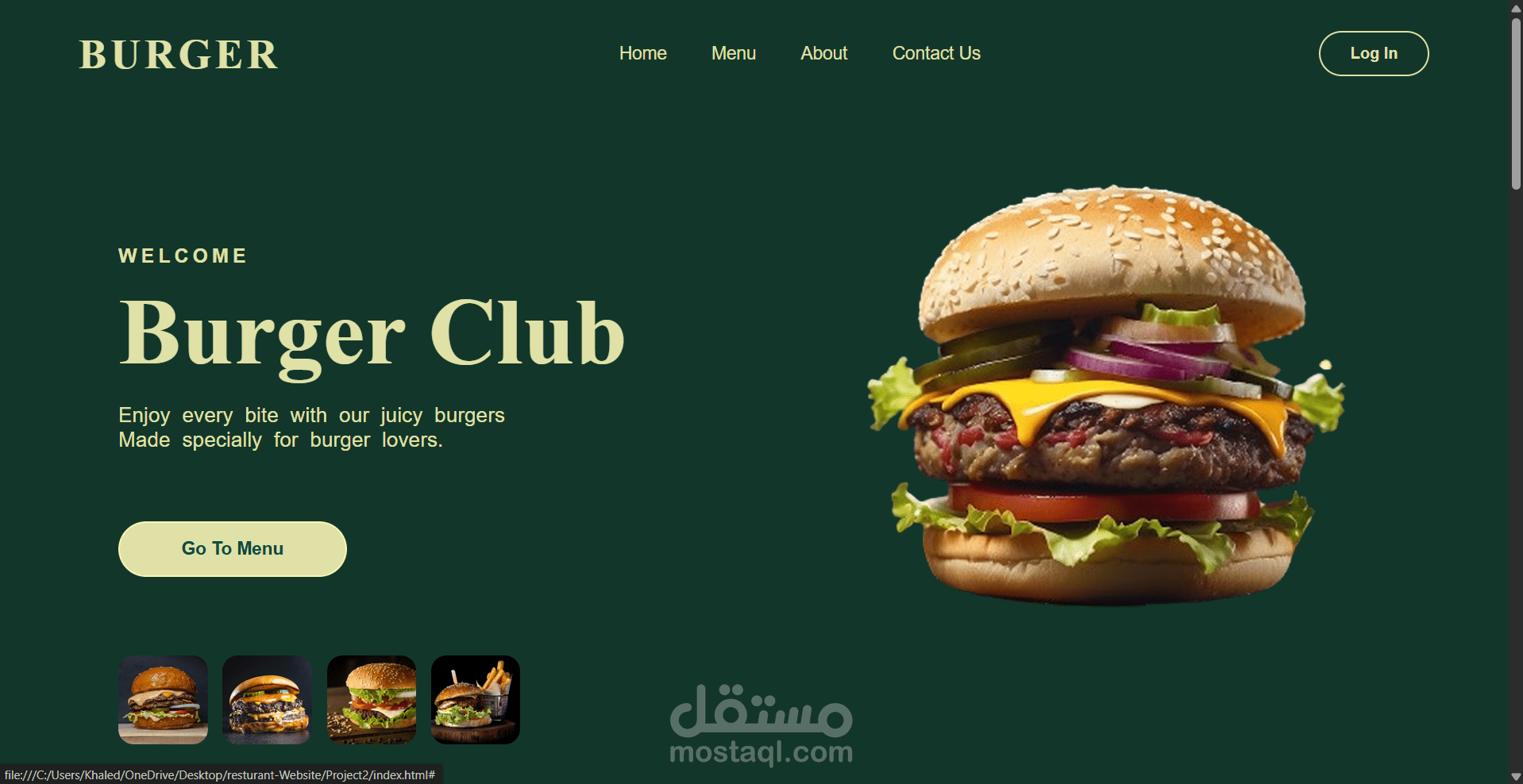 Restaurant  Website