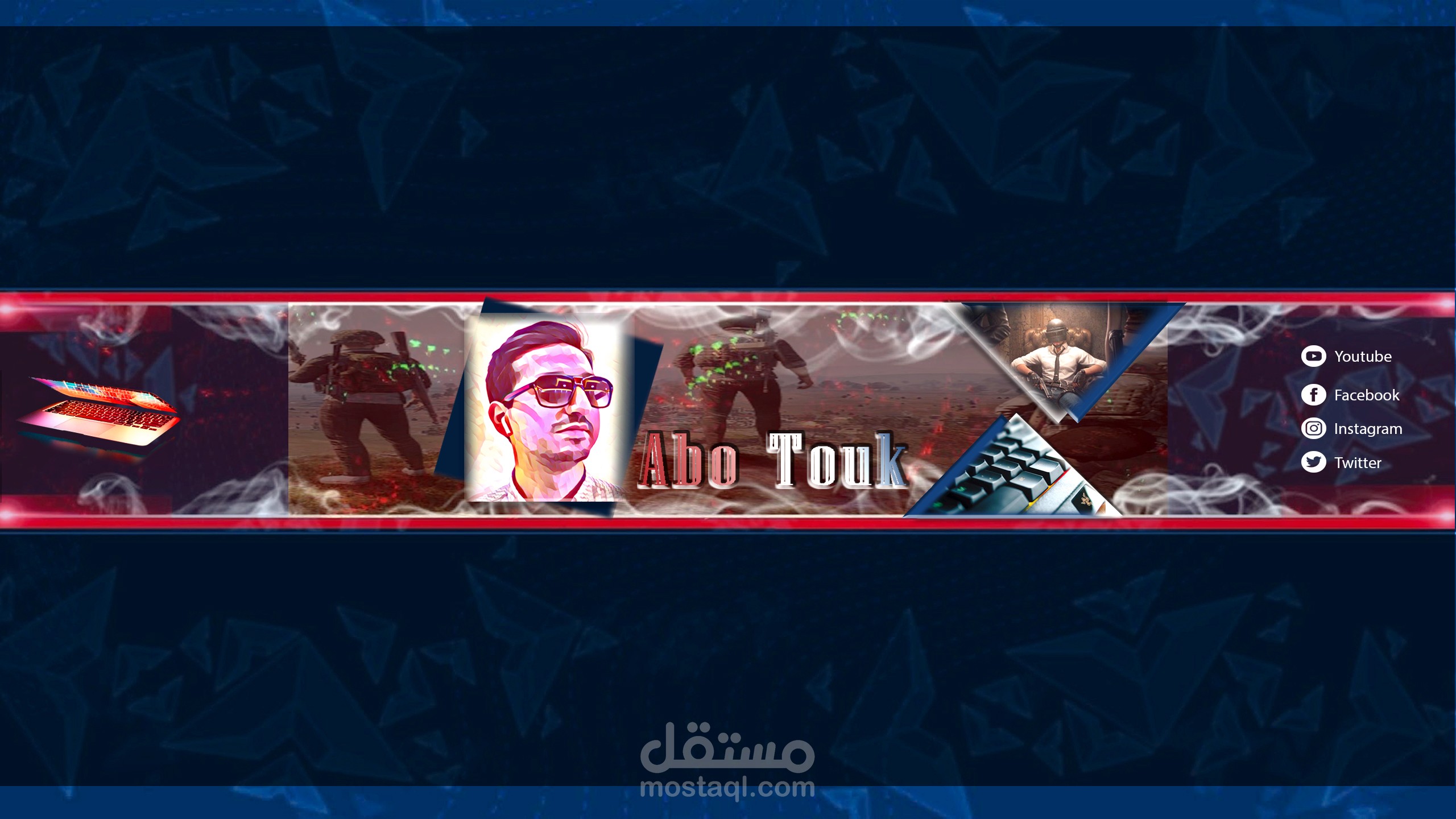 Banner design for YouTube channel